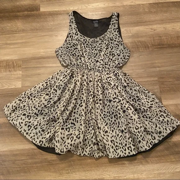 leopard print fit and flare dress Parker